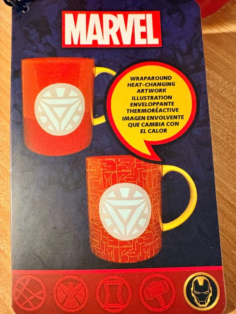Disney Marvel The Armored Avenger Iron Man Color Changing Coffee Cup Mug 16 oz